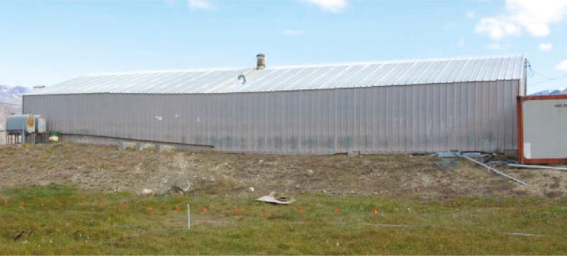 Figure 10.24 Municipal garage showing visible deformation (central depression)...